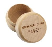 WATIIFUFU Wooden Keepsake Box Small Storage Holder for Umbilical Cord Teeth Hair Clippings with Airtight Seal Compact Organizer for Newborn Memories and Girl Presents