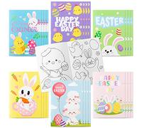 WATINC 24pcs Easter Colouring Books, DIY Art Book with Bunny Easter Egg Chick Pattern, Colour Your Own Story Booklet for Birthday Gift Party Favor Bag Filler