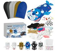 WATINC 6Pcs Hand Puppet Making Kit, Art Craft Felt Sock Puppet Toys, Creative DIY Make Your Own Pompoms Wiggle Googly Eyes Storytelling Role Play Party Supplies Gift for Girls Boys (Polar Animals A)