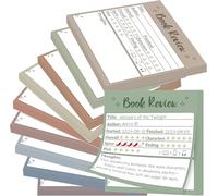 WATINC Boho Book Review Sticky Notes Log Sticker for Bookish Bookworm Gift