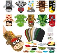 WATINC Hand Puppet Making Kit - 10pcs Plagues Felt Sock Puppet Toys, Make Your Own Storytelling Role Play Party Supplies with Googly Eyes & Pom Poms, Arts Crafts Gift for Girls Boys(Passover)