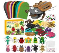 WATINC Hand Puppet Making Kit, 12PCS Creative DIY Make Your Own Pompoms Wiggle Googly Eyes Storytelling Role Play Art Craft Felt Sock Puppet Toys Party Supplies Gift for Girls Boys (Insect Animals)
