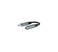 Watio Wave Adapter Cable - USB C Male to 3.5 Female Audio Cable - 11cm Length - Black/Grey - Ideal for Connecting Devices.*