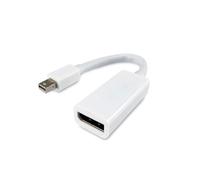 Watio Wave Adapter - Mini Displayport Male to Displayport Female, 15 cm, 4K Resolution, White, Ideal for Connecting Devices