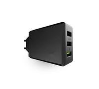 Watio Wave Charger - USB network charger with 3 ports, 30 W power, black, ideal for charging multiple devices simultaneously.