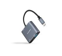 Watio Wave Converter - USB C to hdmi/vga/usb 3.0/pd 15cm converter, multiple ports for easy connection, compact and functional.*
