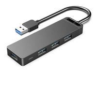 Watio Wave Hub - 4 USB 3.0 ports, 1 micro USB port, grey, ideal for multiple fast and efficient connections. Compatible with various devices.*