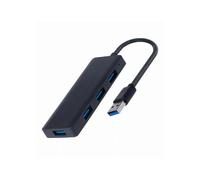 Watio Wave HUB - 4 USB 3.0 ports, quick connection, compatible with multiple devices, designed in black, ideal for expanding ports.