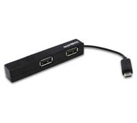 Watio Wave Hub - android micro hub with 4 usb ports, black, ideal for connecting multiple devices. compact and portable. *