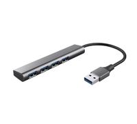 Watio Wave Hub - USB 3.2 hub with 4 usb-a ports, aluminum finish, ideal for connecting multiple devices simultaneously.