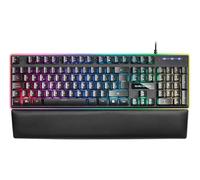 Watio Wave Hybrid Mechanical Keyboard with Switch Red RGB Backlit Ergonomic Design Programmable Keys USB Port