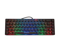Watio Wave Mini Keyboard, Compact Keyboard with RGB Backlight, USB Port, Mechanical Switches, Ideal for Gaming, Ergonomic and Portable Design