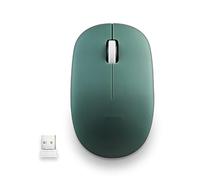 Watio Wave Mouse - Ergonomic Design Wireless Optical Mouse, Green, USB Connection, Adjustable Accuracy, Rechargeable Battery, Compatible with Multiple Devices.* #*