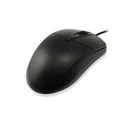 Watio Wave Mouse - Optical, USB, 3 Buttons, 1000 dpi, Black, Ergonomic Design, Ideal for Daily Use on Computer or Laptop.