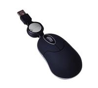 Watio Wave Mouse - Retractable Optical Mouse, USB Connection, Ergonomic Design, Black, Ideal for Notebook, Easy to Carry on Travel.*