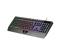 Watio Wave RGB Backlit Mechanical Keyboard, Anti-Ghosting Keys, USB Port, Ergonomic Design, Compatible with PC and Consoles