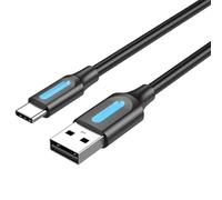 Watio Wave USB Cable - 0.25m USB-A to USB-C cable in grey, ideal for fast data transfers and efficient charging. *