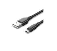 Watio Wave USB Cable - USB 2.0 Type A to Micro USB Cable 1 Meter, Black, Durable Material, Ideal for Charging and Data Transfer.*