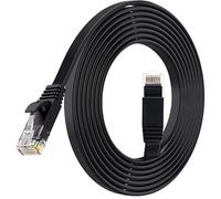 WatioWave CAT7 patch cable, 3 m, black, high transfer speed, shielded, ideal for high demand networks and Ethernet connections.