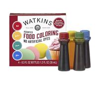 Watkins Assorted Food Coloring, Red/Yellow/Green/Blue, 1.2 Ounce, 1-Pack