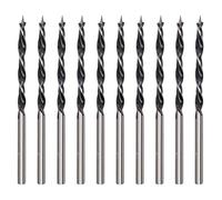 Watlikeup 10 PCS 3mm Brad Point Drill Bits, Carbon Steel, Wood, Plastic, Rubber & Polyurethane Drill Bits