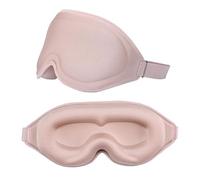 Watlikeup 3D Sleep Mask, Pink, Cotton, Adult, SLEEP_MASK, 3D Contoured, Complete Blackout