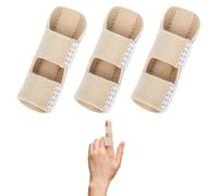Watlikeup 3PCS Trigger Finger Splint Adjustable, Finger Splints for Arthritis,Skin Color Finger Support for Mallet Broken Knuckle Straightening for All Fingers