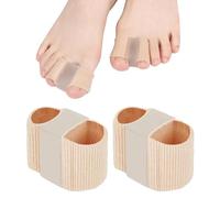 Watlikeup Gel Toe Separators,2 PCS Silicone Bunion Correctors with 2 Elastic Toe Loops,Breathable Toe Spacers for Women Men,Gel Bunion Toe Separator for Toes Pain Relief(Size L)