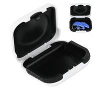 Watlikeup Hearing Aid Case, Compact Hearing Aid Storage Box,Hearing Aid Cases for 2 Hearing Aids,Hearing Aids Protective Suitable for Most Hearing Aids(65 * 65 mm)