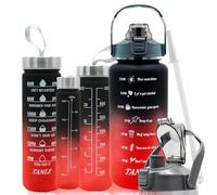 WATMHHJQ Motivational Water Bottle 2L, 4Pcs Set （2.2L+820ML+520ML+280ML, Sport Bottle with Straw, for Gym, Camping, Fishing,Picnic