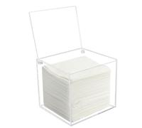 Watpot Disposable Face Towel Storage Box Compatible with Facial Towel XL, Acrylic Disposable Face Towelette Holder Container, Clear