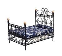 Watreketal 1/12 For Doll House Miniature Bed Furniture Model Toy European Double For Lover Child Accessories For For Embellishments Model Making Arts And Decor