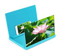 Watreketal 12 Inch Movie Amplifying Projector Stand Bracket 3D Screen Video Magnifier Folding Base High Definition Screen Magnifier for Cell Phone