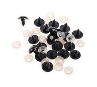Watreketal 20pcs 6-20mm Black Eyes For Dolls Toy Animal/Felting Doll Eyes For Brown