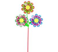 Watreketal 24’’ Wind Spinners For Garden Triple For Head Pinwheel Toy Disassemble Windmill Kits Party Layout Backyard Toys 10P Yard Decorations Outdoor Statues Front Front
