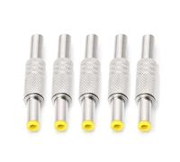 Watreketal 5Pcs 5.5x2.5mm Male Plug Metal Connector Adapter for MP3 Player MP4 Player Audio-Video Equipment Banana Cable Connector Plug Screw Solder Bucket Adapter Socket Cord Cap