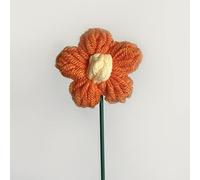 Watreketal 5pcs Hand-Knitted Flower Crochet Finished Bouquet Handwoven Wedding Party Decoration Valentines Day Gift Knitted Flower