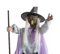 Watreketal Animated Floating Witch Decoration With Sound & Touch Activated Jaw Movements For Halloween Party Home Garden Decors Haunting House Decors