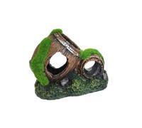 Watreketal Aquariums Decoration Realistic Moss Covered Barrels Figure Safe Resin Shelter Cave For Fish Shrimp Underwater Hideouts Fishtanks Ornament