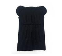 Watreketal Cap,Balaclava Knitted Eye Exposed Hat Elastic Hat Ear Protects Hat Warm Winter Knitted Cycling Skiing Supplies Black