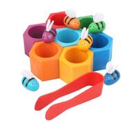 Watreketal Clamp Bee to Matching Color Table Educational Toys for 6-8 Kids Training Improve Intelligence Toys Clamp Bee to Matching Game