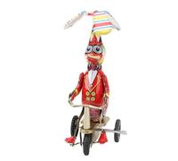 Watreketal Decorative Duck On Tin Tricycle Classical WindUp Toy Vintage Nostalgic Post-80s Charm For Collectors Tinplate Duck Toy