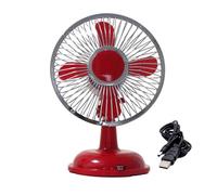Watreketal Desk Oscillating Small Fan Retro 2-Speed USB/AA Battery Power Desk 5.7inch Table For Work Office Dormitory Oscillating Small Fan