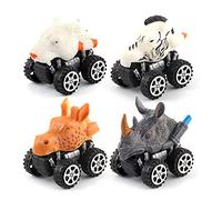 Watreketal Dinosaur Pull Back Toy Cars Playset Architecture Game Set Of 4pcs Architecture Toys For Boys 3 Year Olds And Up