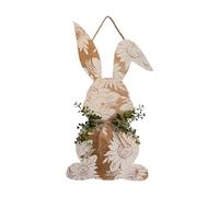 Watreketal Easter Wall Hanging Signs for Front Door Wooden Front Porch Decors Wall Pediments Easter Bunnies Welcome Sign Gift Bunnies Welcome Sign Hanger