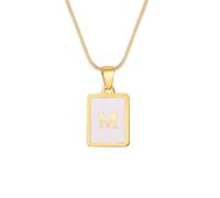 Watreketal Fashion Square Card Charm Necklace Unisex Neck Jewelry Man Present Stainless Steel Texture Suitable For Various Occasion Fashion Accessories