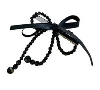 Watreketal Hair Clips,Artificial Pearls Bowknot Hair Clip Elegant Hairpin Duckbill Clip Side Barrettes for Women Side Bangs Hair Styling Clip