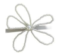 Watreketal Hair Clips,Artificial Pearls Bowknot Hair Clip Elegant Hairpin Duckbill Clip Side Barrettes for Women Side Bangs Hair Styling Clip