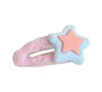Watreketal Hair Clips,Sweet Hair Clip Layered Star Shape Hairpin Plush Hair Clip for Ponytail Bangs Hairpins for Teenagers Children