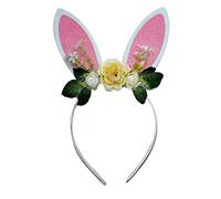 Watreketal Headband,Adult Teens Ears Shape Headband Flower Hair Hoop Makeup Live Broadcast Cosplay Party Headpieces